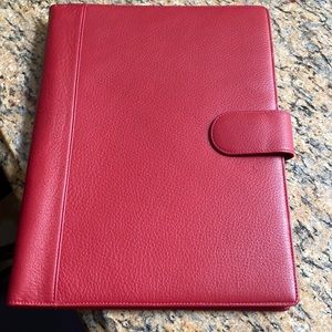 Elegant Levenger Red Leather Portfolio